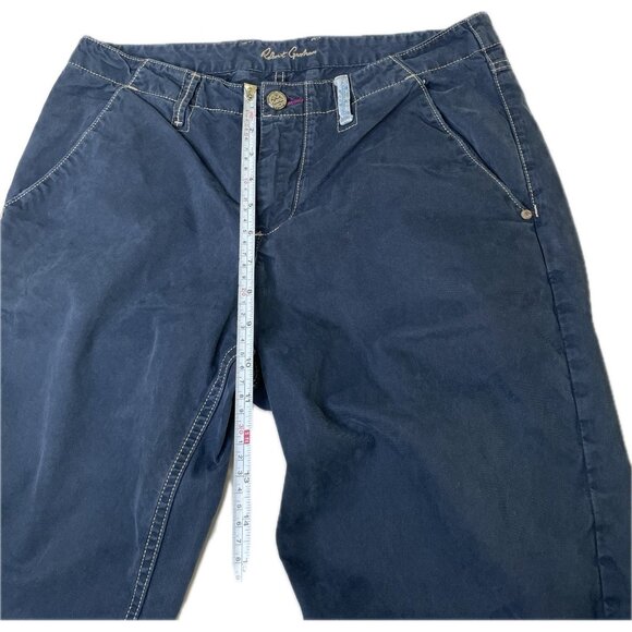 Robert Graham Men's Chino Straight Leg Pants Size 36x29 Navy Blue - Picture 4 of 10